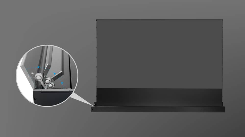 Screen Innovations Short Throw Lift screen in a room