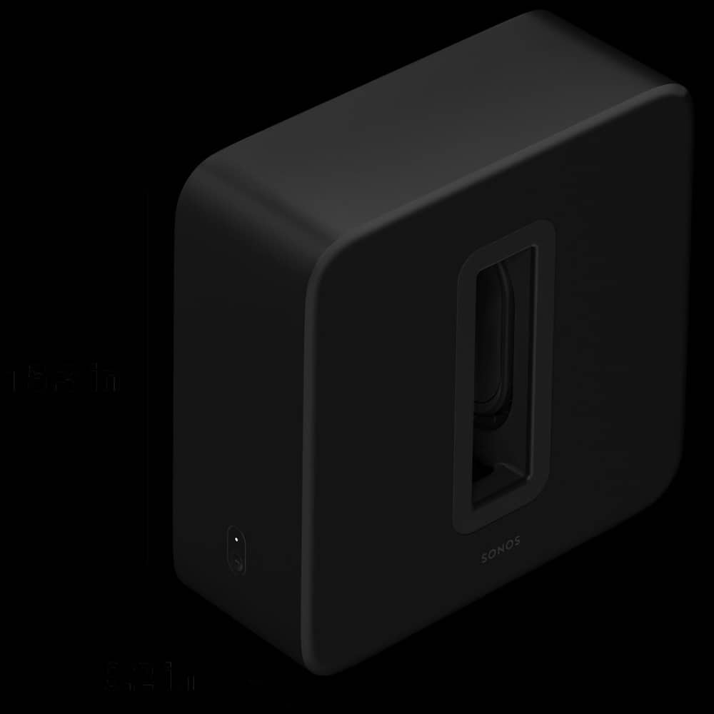 Sub 4 is 15.3 inches tall, 6.2 inches deep, and 15.8 inches wide